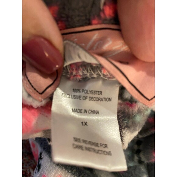 Victor Lounge Pajama Pants Plus Size 1X Polar Bear Fleece Tie Elastic Waist - Picture 7 of 9
